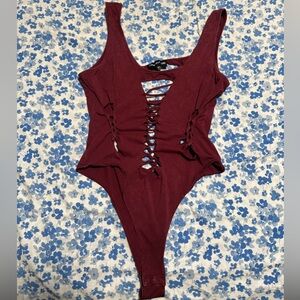 POSTER GIRL Burgundy Bodysuit